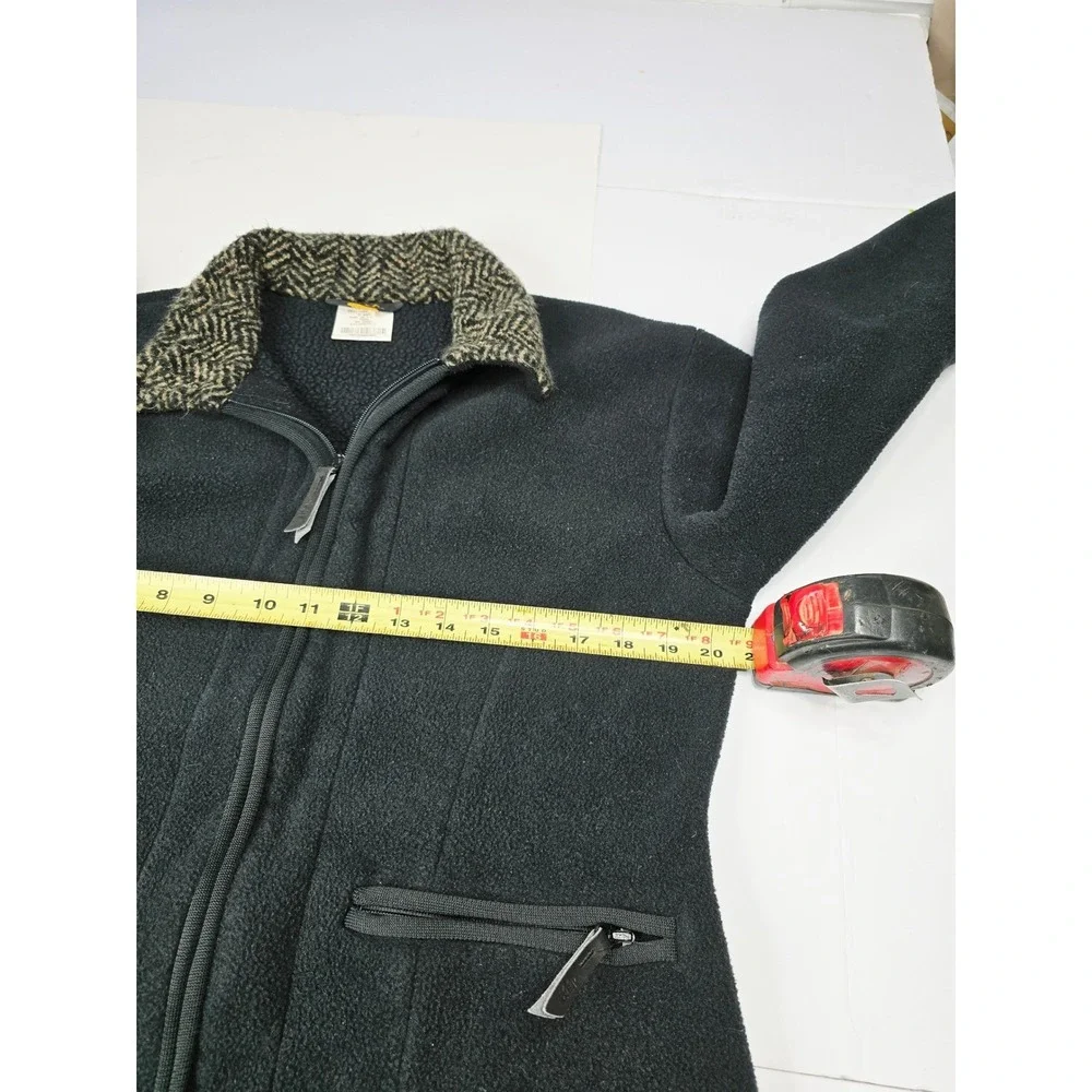 REI Full Zip‎ Fleece Jacket Black Herringbone Collar Women's Size M Polartec - Picture 6 of 9
